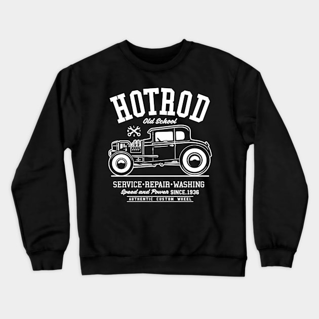 Hotrod - Old School Car Crewneck Sweatshirt by ShirzAndMore